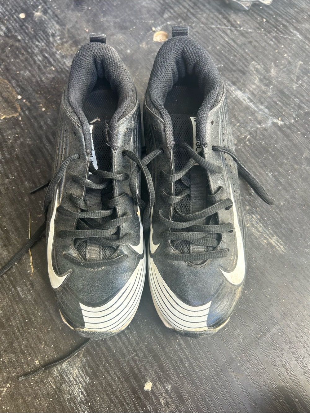 Nike Gray and White Running Shoes with Swoosh Accent